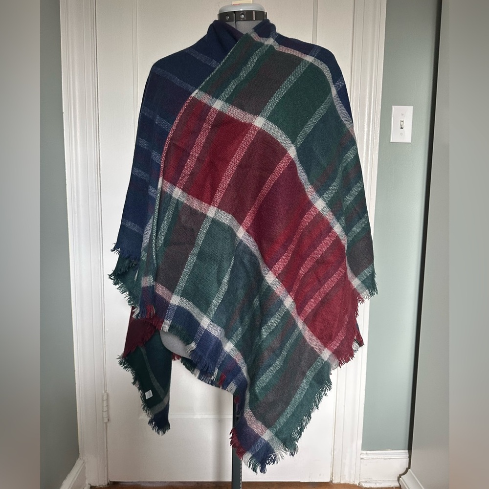 Plaid shawl/wrap